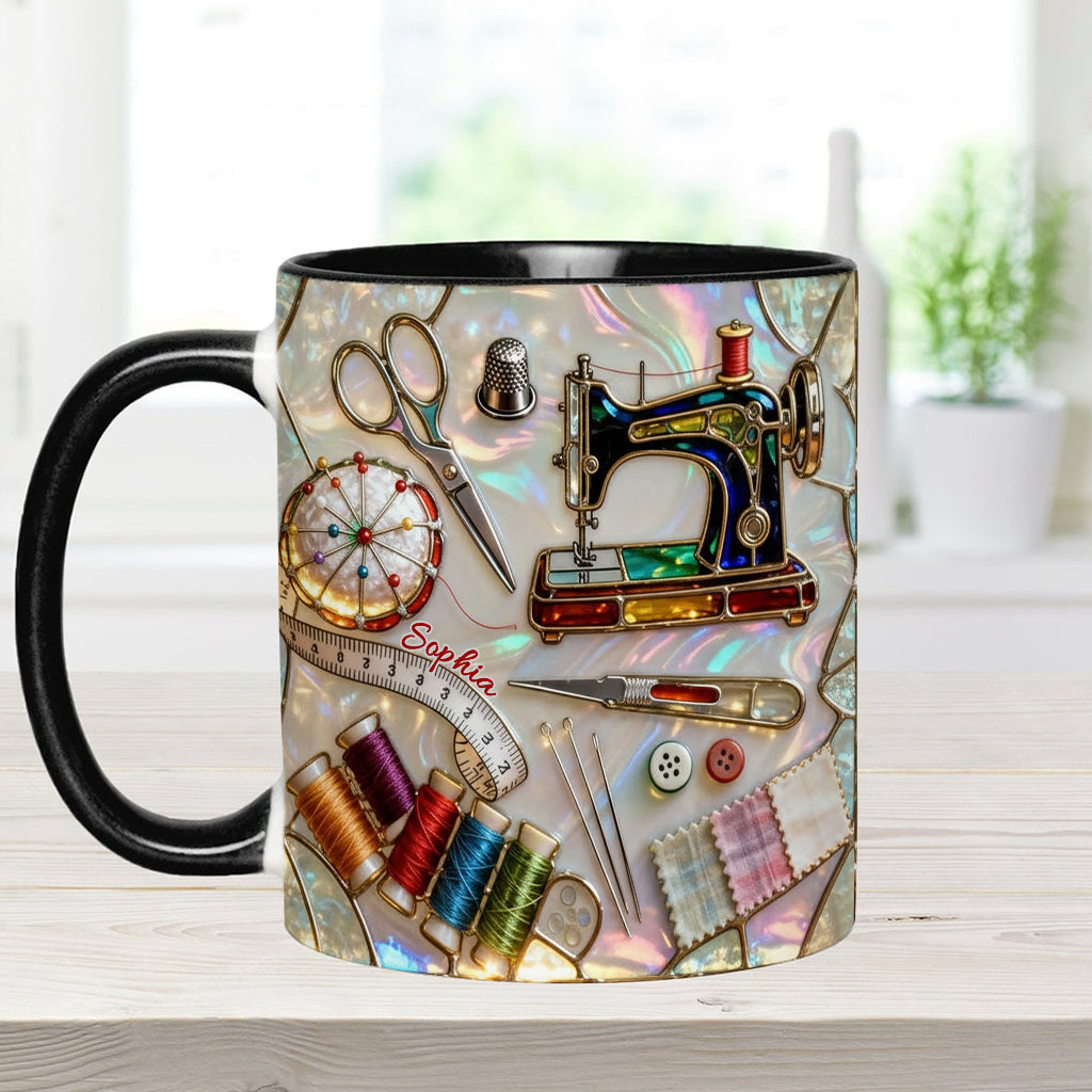Love Sewing - Personalized Sewing Accent Mug & Coaster
