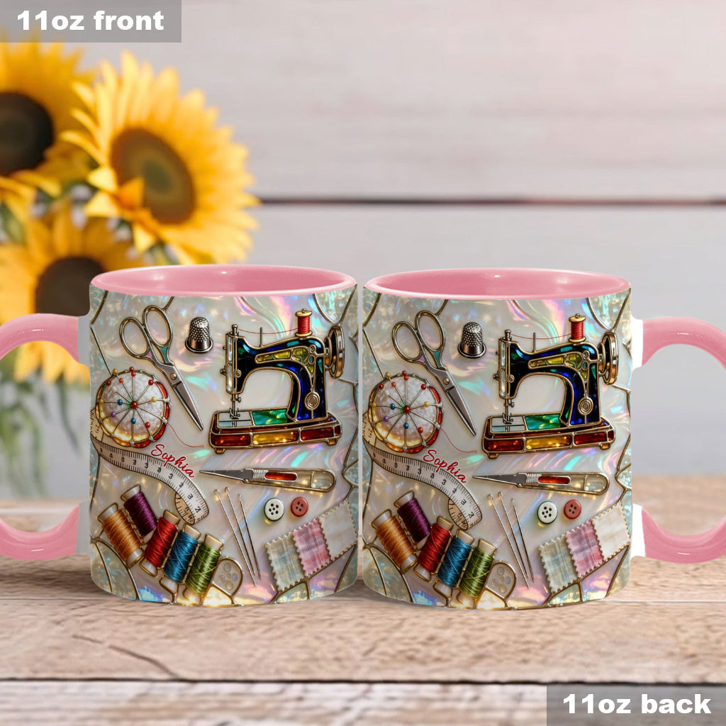Love Sewing - Personalized Sewing Accent Mug & Coaster