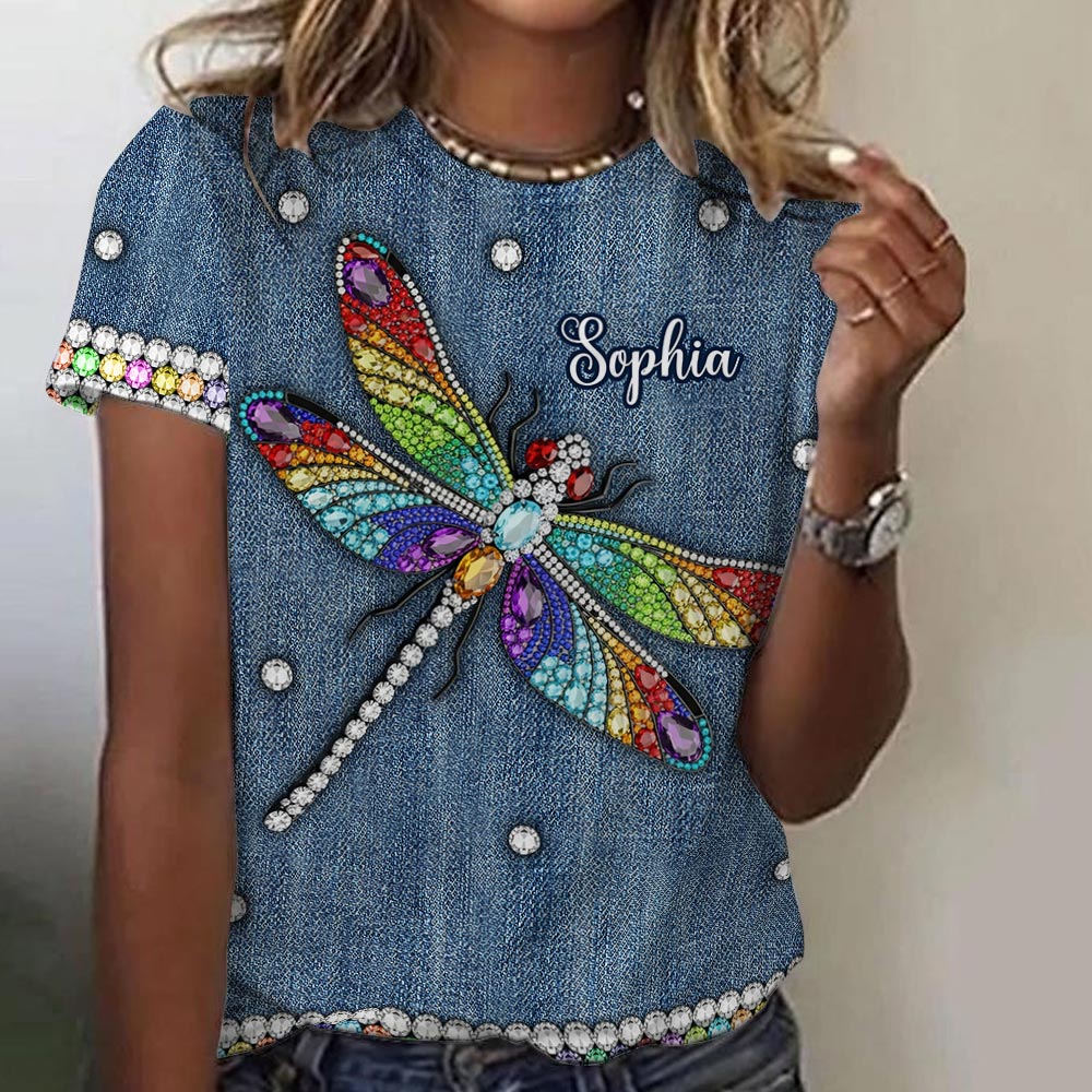Beautiful Dragonfly - Personalized Dragonfly All Over Shirt