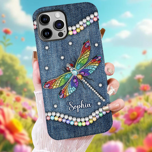 Magnifique libellule - Coque de téléphone personnalisée avec motif libellule intégral