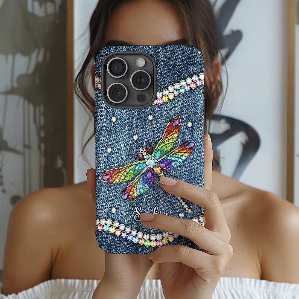 Magnifique libellule - Coque de téléphone personnalisée avec motif libellule intégral