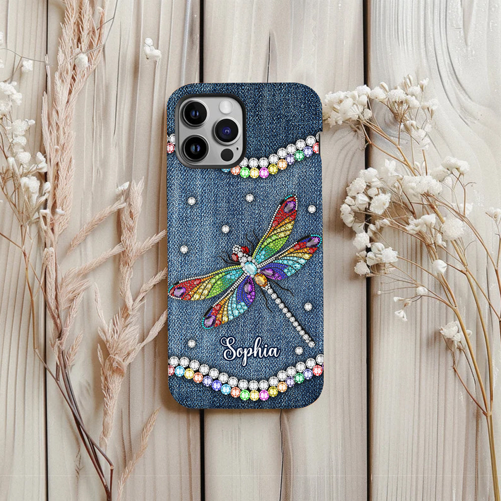 Magnifique libellule - Coque de téléphone personnalisée avec motif libellule intégral