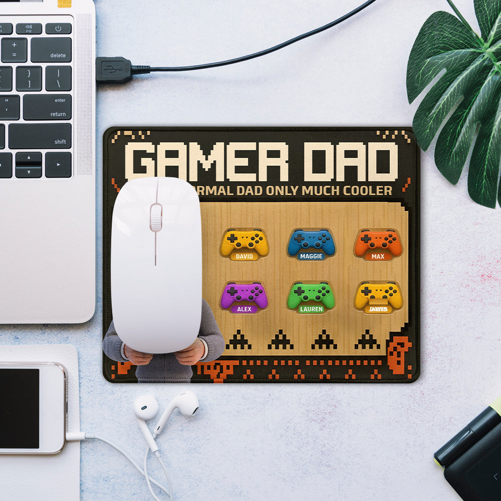 Papa Gamer - Tapis de Souris de Jeu Personnalisé