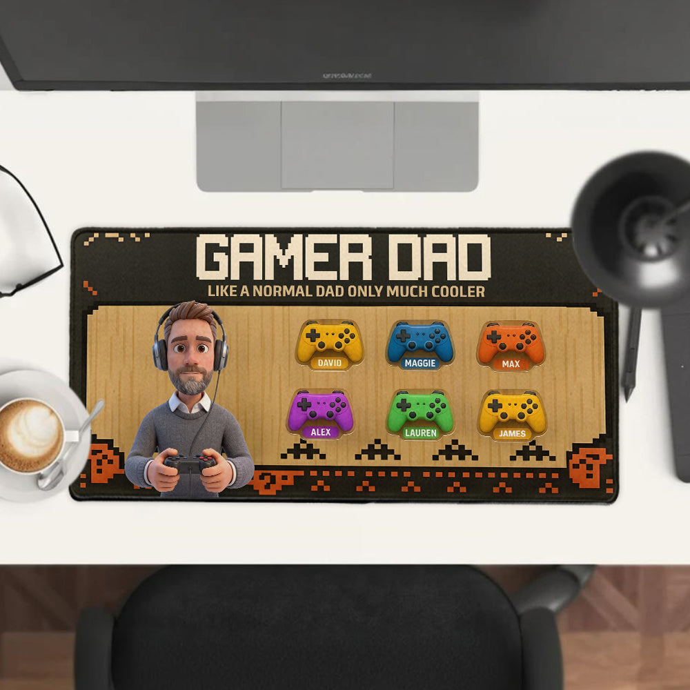 Papa Gamer - Tapis de Souris de Jeu Personnalisé