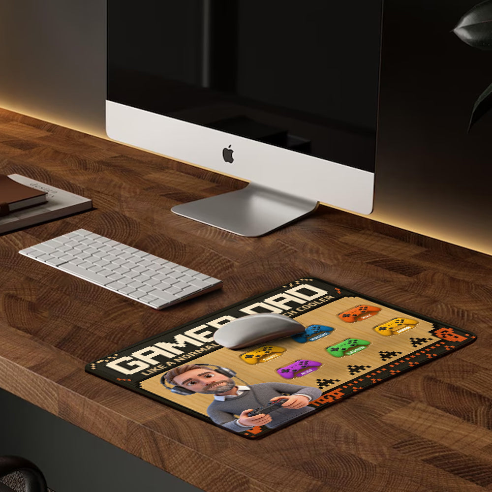 Papa Gamer - Tapis de Souris de Jeu Personnalisé