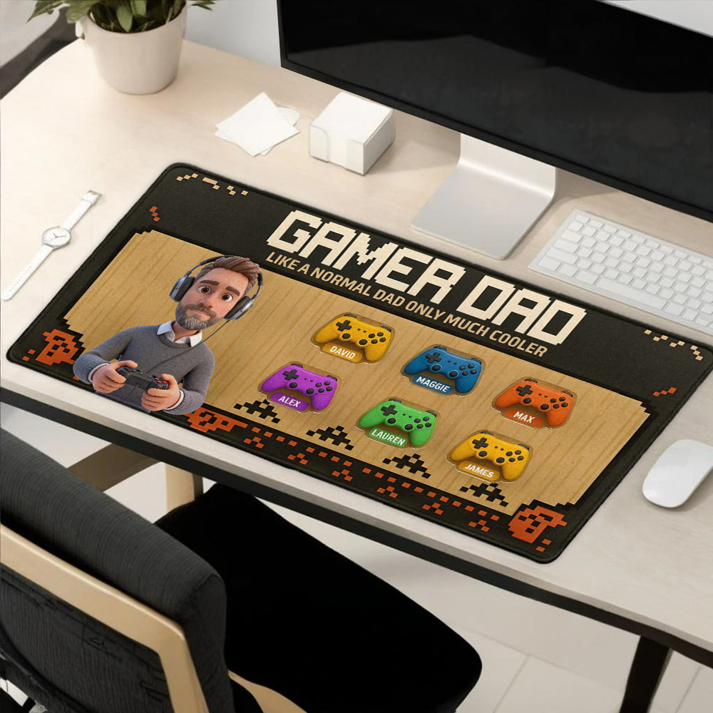 Papa Gamer - Tapis de Souris de Jeu Personnalisé