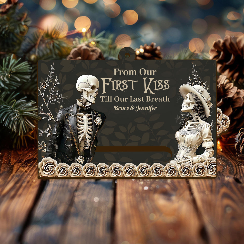 From Our First Kiss - Personalized Couple Sliding Ornament