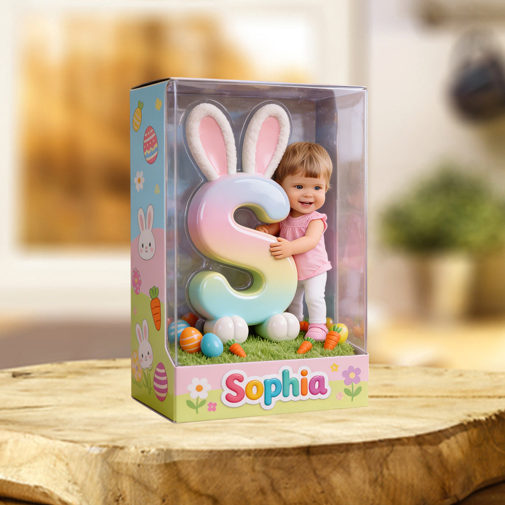 Alphabet Letter Easter Custom From Photo - Personalized Kid Custom Shaped Acrylic Plaque