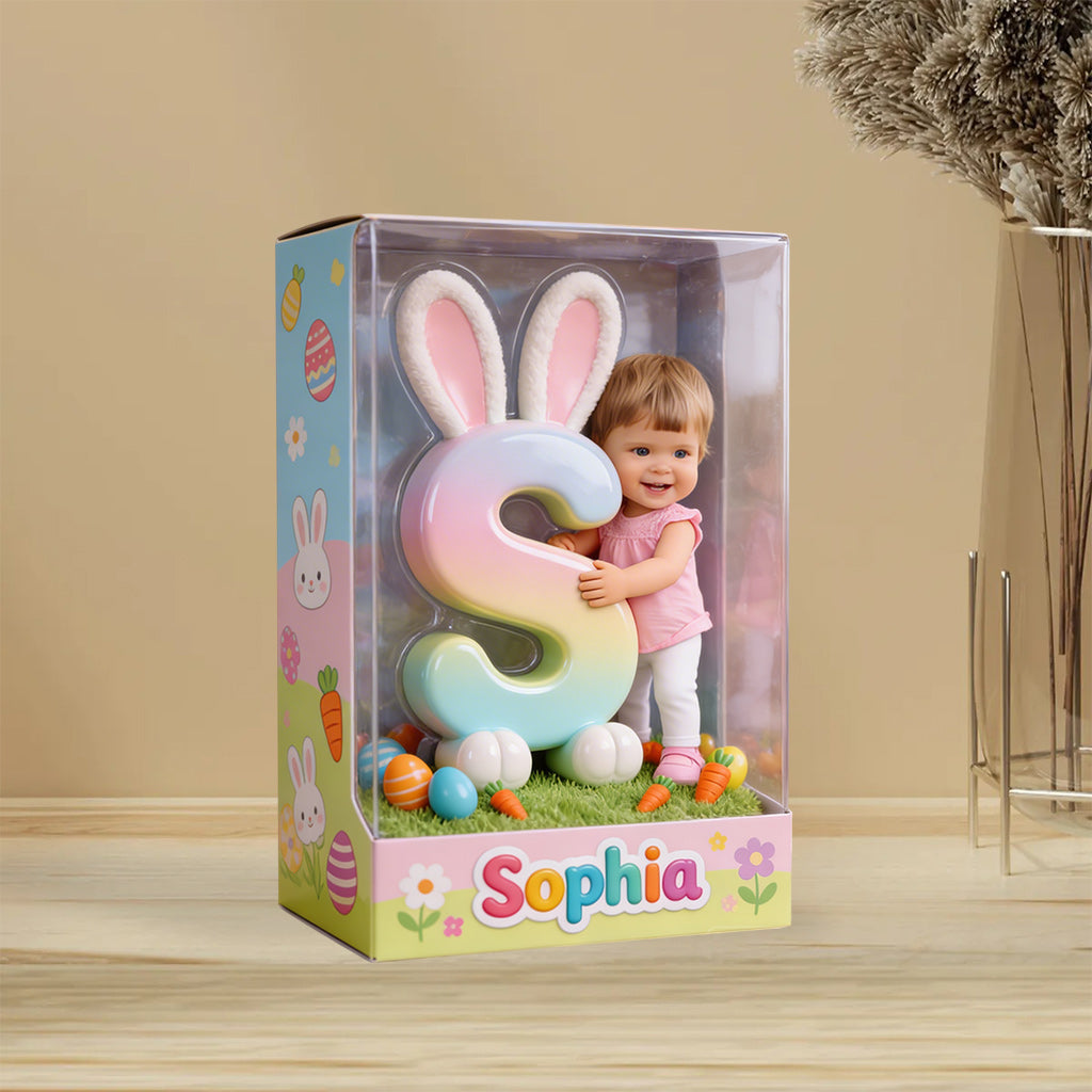 Alphabet Letter Easter Custom From Photo - Personalized Kid Custom Shaped Acrylic Plaque