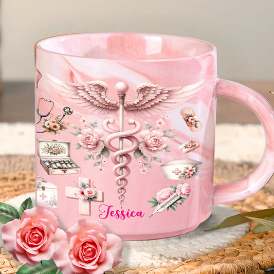 Proud Nurse - Personalized Nurse Marble Mug