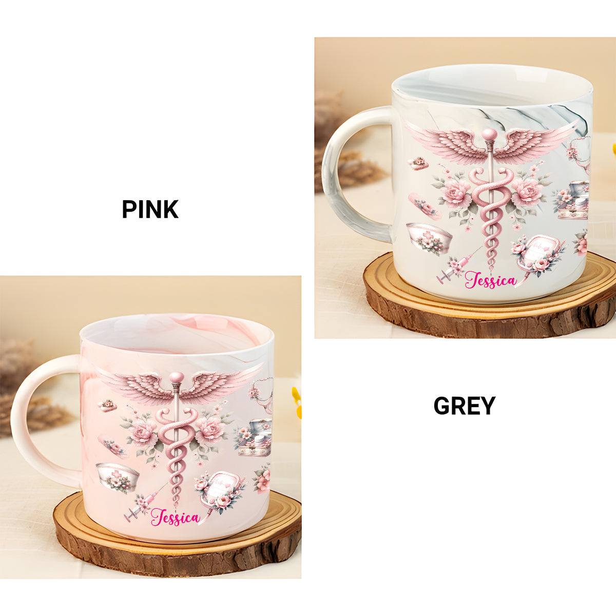 Proud Nurse - Personalized Nurse Marble Mug