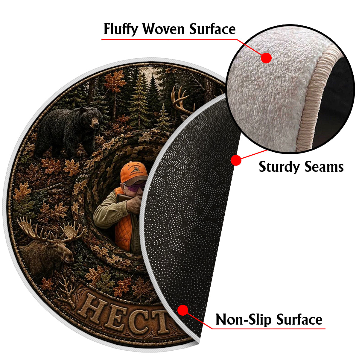 Love Hunting - Personalized Hunting Non-Slip Tufted Rug