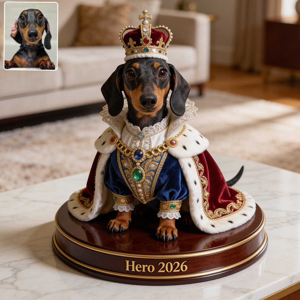 Personalisierte Acrylplakette für Hundeliebhaber - Royal Style aus Fotos