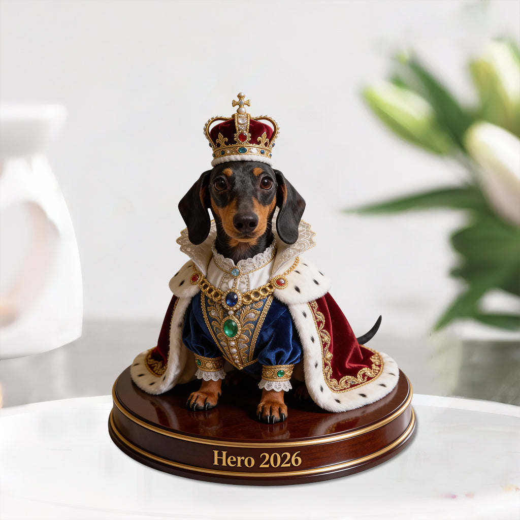 Personalisierte Acrylplakette für Hundeliebhaber - Royal Style aus Fotos