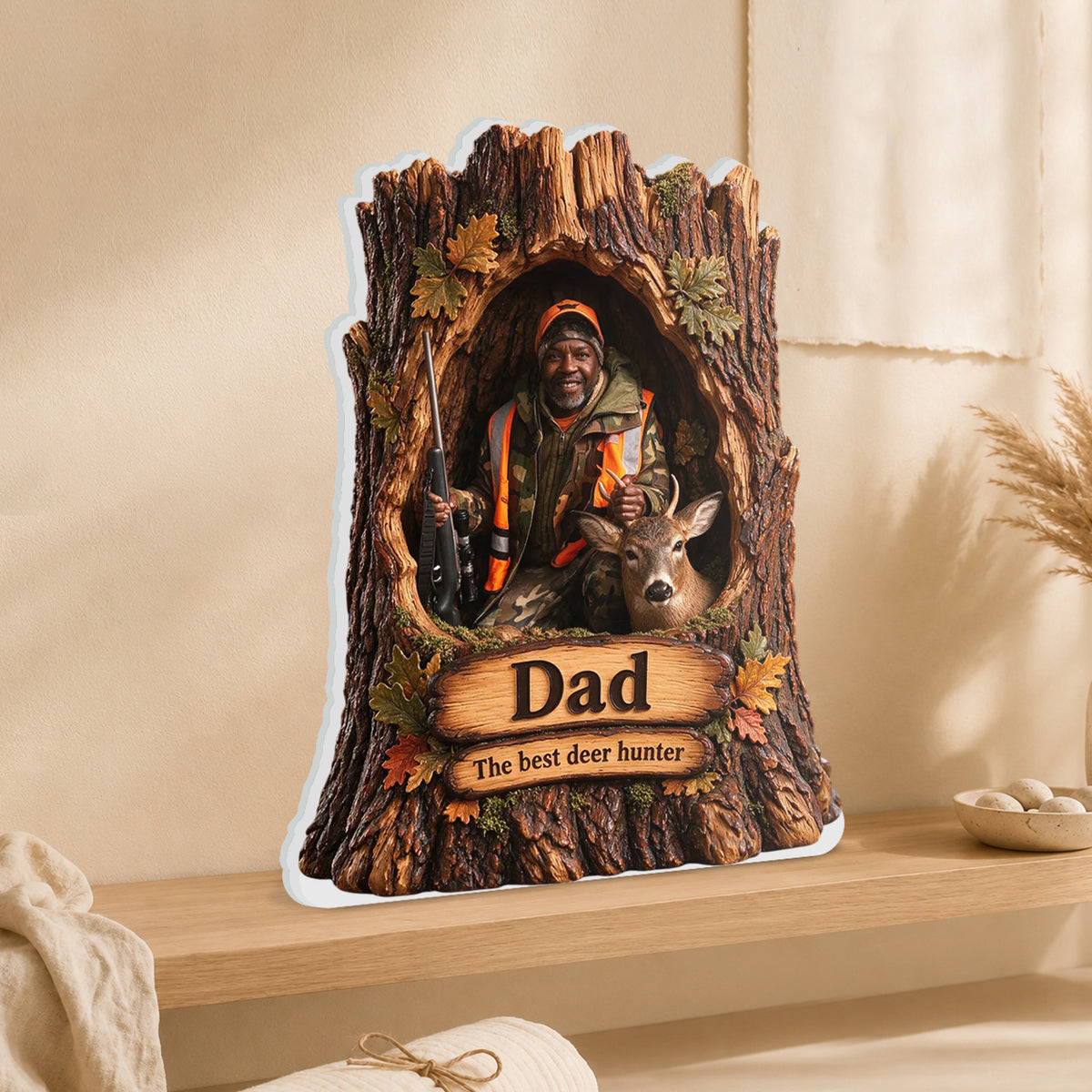 Hunter Gift, Christmas Decor - Personalized Hunting 3D Plaque