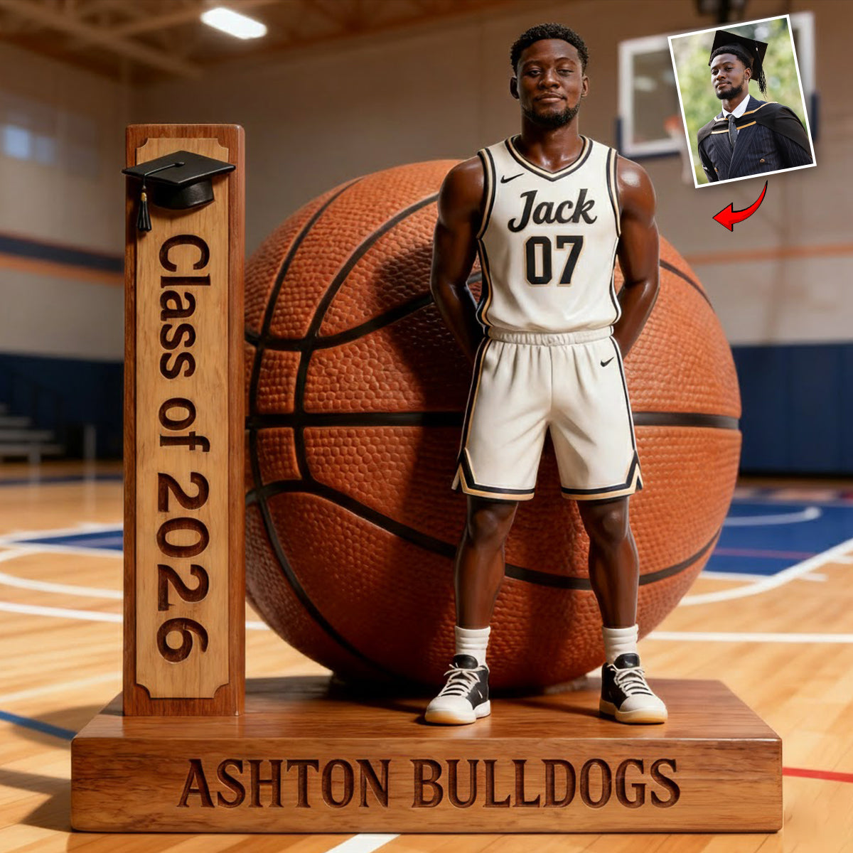 Geschenk für den Abschlussjahrgang 2026 – Personalisierte, individuell geformte Acrylplakette zur Abschlussfeier