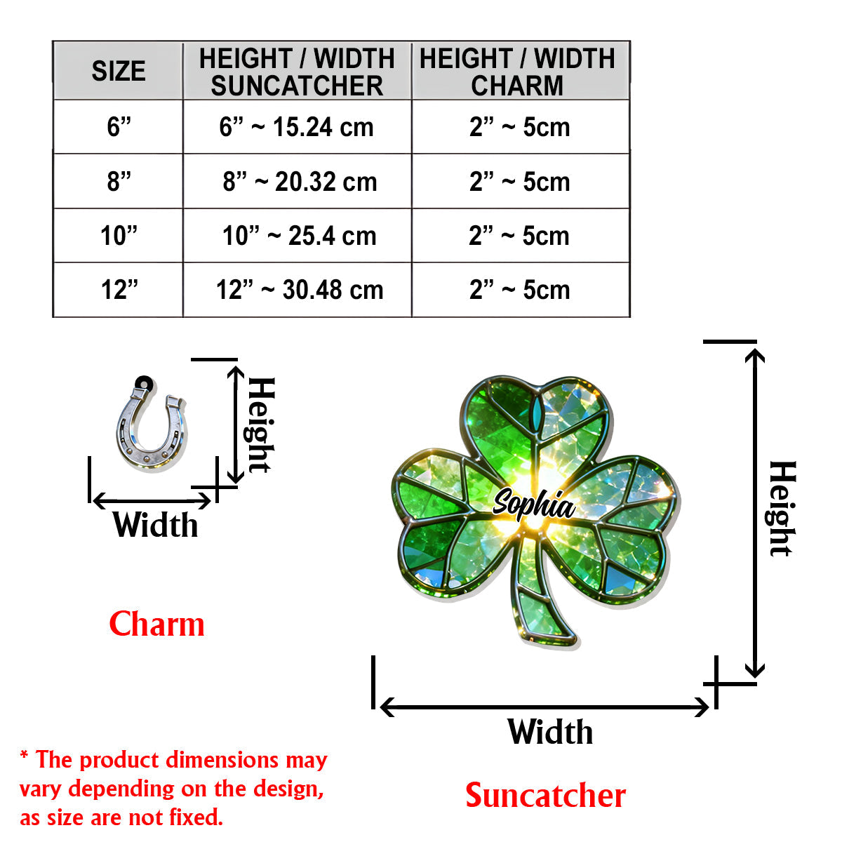 Glücklicher St. Patrick's Day – Personalisierter irischer Fensterhänger mit individuellen Anhängern