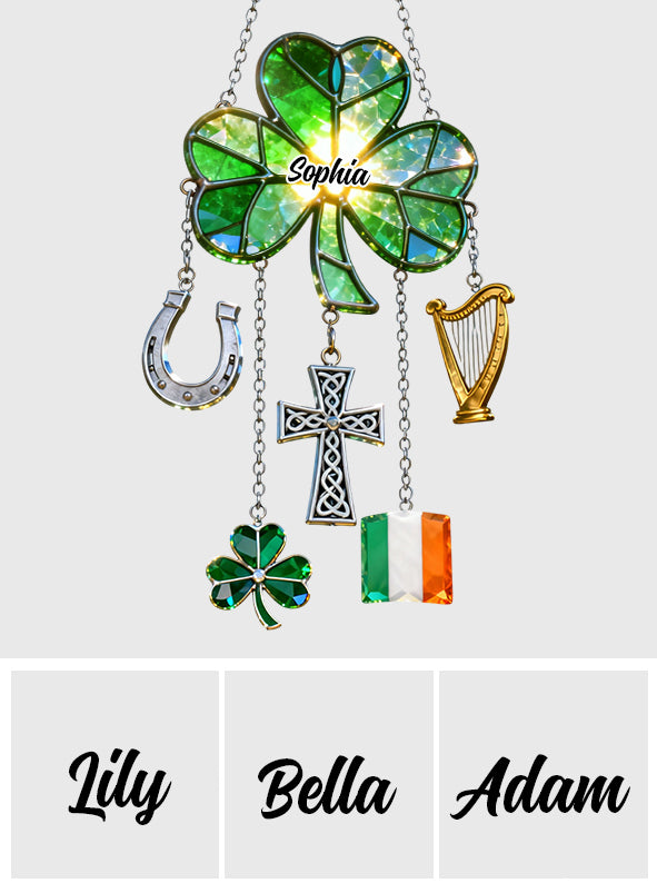 Glücklicher St. Patrick's Day – Personalisierter irischer Fensterhänger mit individuellen Anhängern