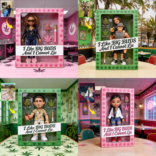 Big Buds Stoner – Personalisierte, individuell geformte Acrylplakette mit Weed-Motiv