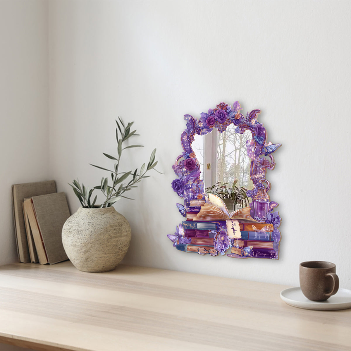 Love reading - Personalized Book Wall Hanging Mirror