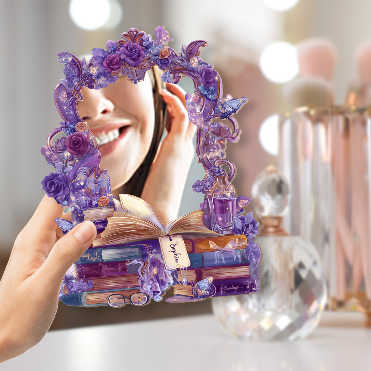 Love reading - Personalized Book Wall Hanging Mirror