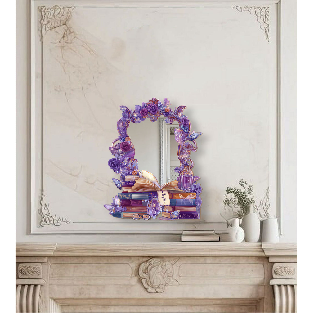 Love reading - Personalized Book Wall Hanging Mirror