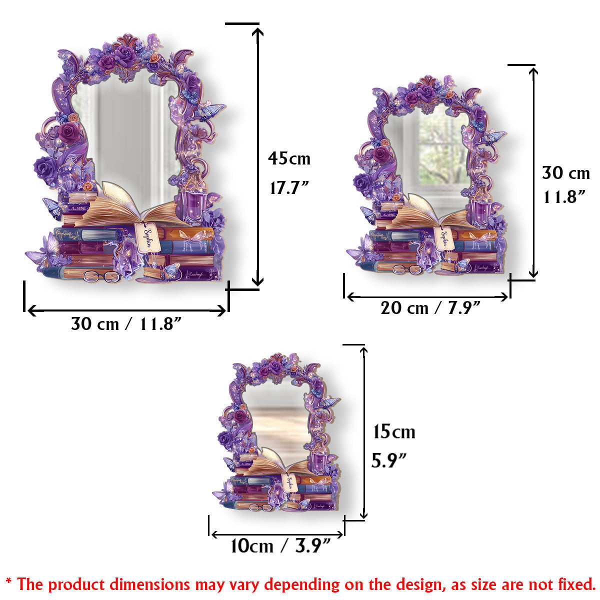 Love reading - Personalized Book Wall Hanging Mirror