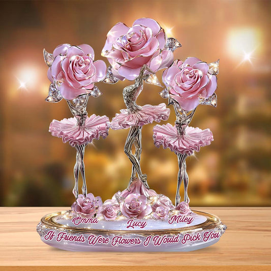 If Friends Were Flowers I Would Pick You - Personalized Bestie Custom Shaped Acrylic Plaque