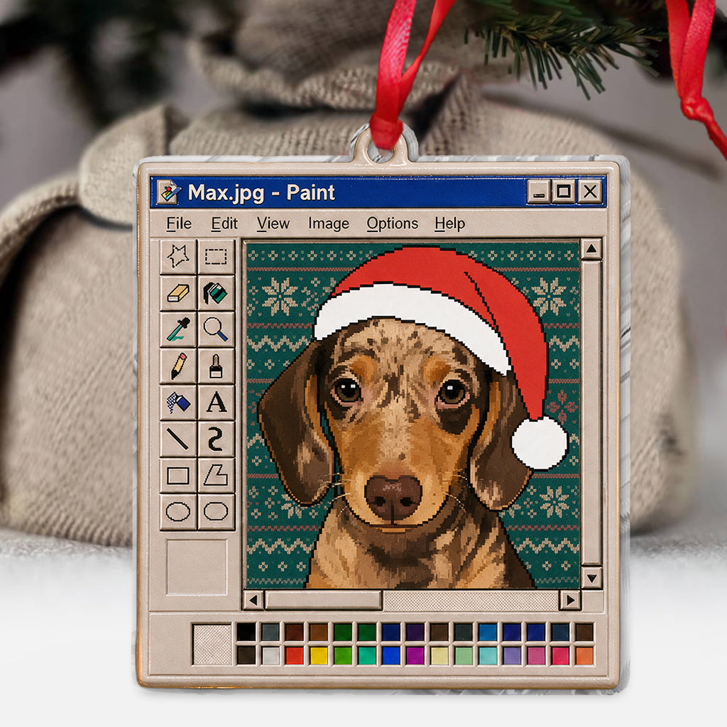 Paint Pet Dog Cat Lover Retro - Personalized Dog Ornament