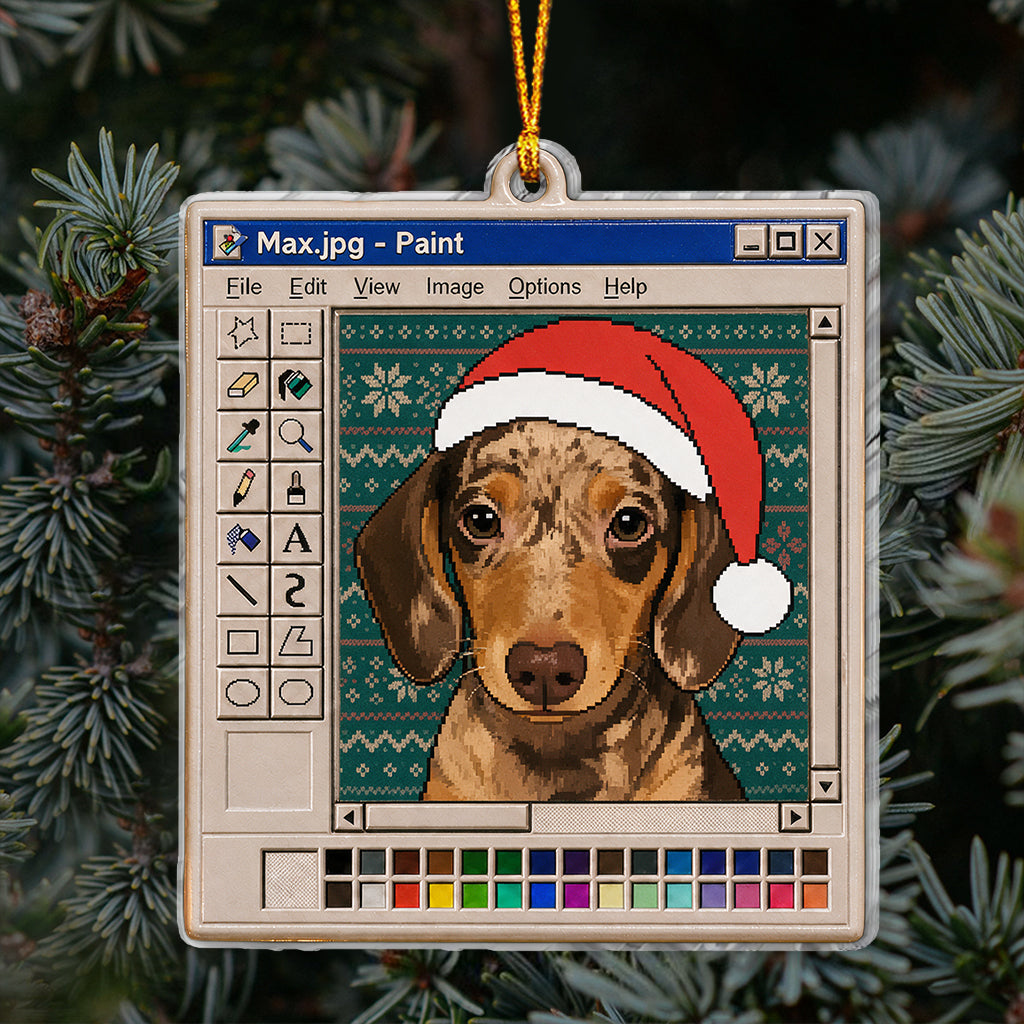 Paint Pet Dog Cat Lover Retro - Personalized Dog Ornament