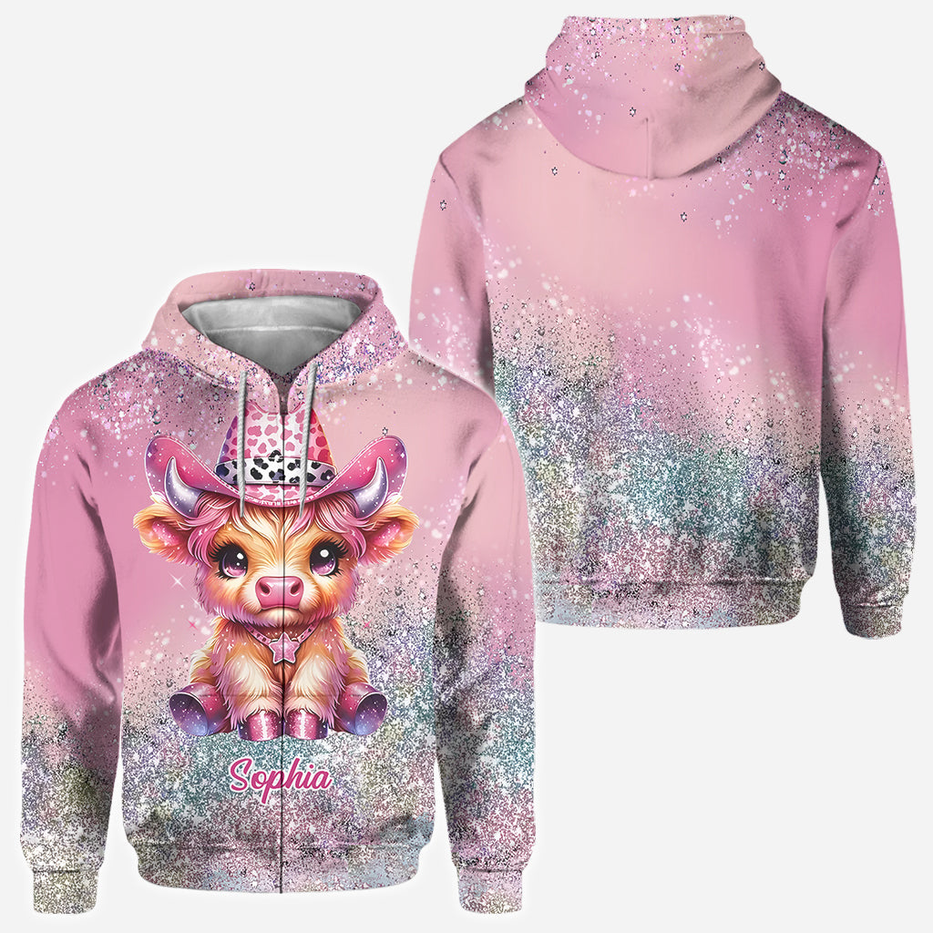 Mignonne vache des Highlands - T-shirt personnalisé avec motif vache des Highlands