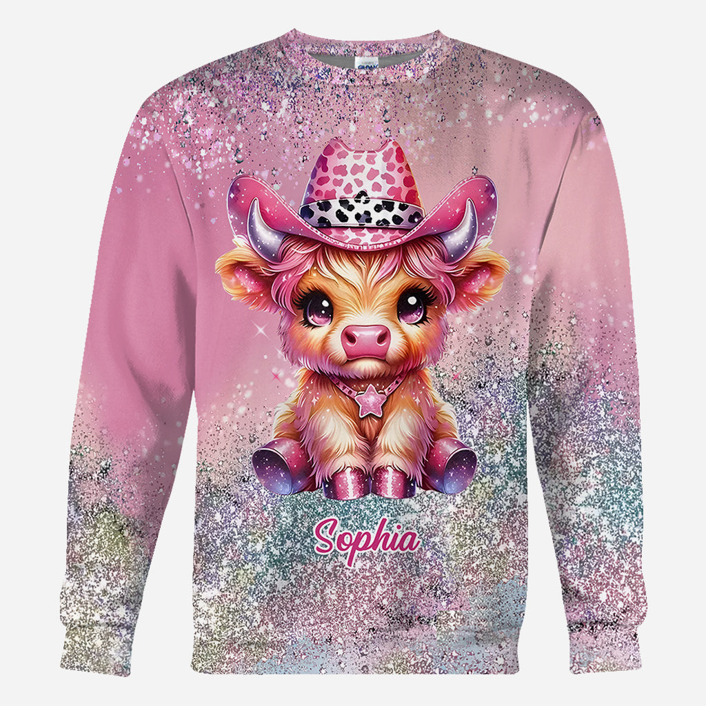 Mignonne vache des Highlands - T-shirt personnalisé avec motif vache des Highlands