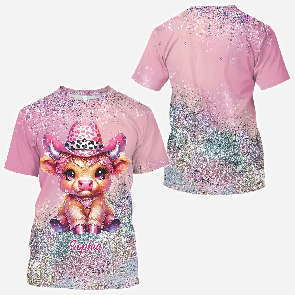 Mignonne vache des Highlands - T-shirt personnalisé avec motif vache des Highlands