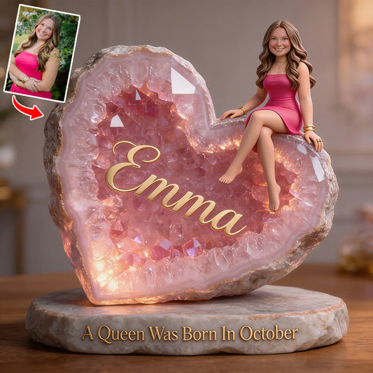Any Photo Birthstone Queen - Personalized Birth Stone Custom Shaped Acrylic Plaque