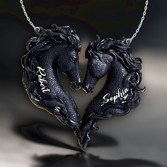 You & Me We Got This - Personalized Horse Custom Shaped Pendant Necklace