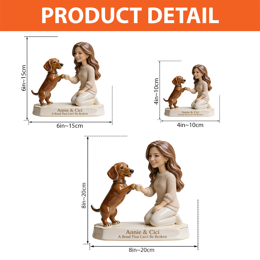 Eine unzertrennliche Bindung - Personalisierte Hundeschild aus Acryl