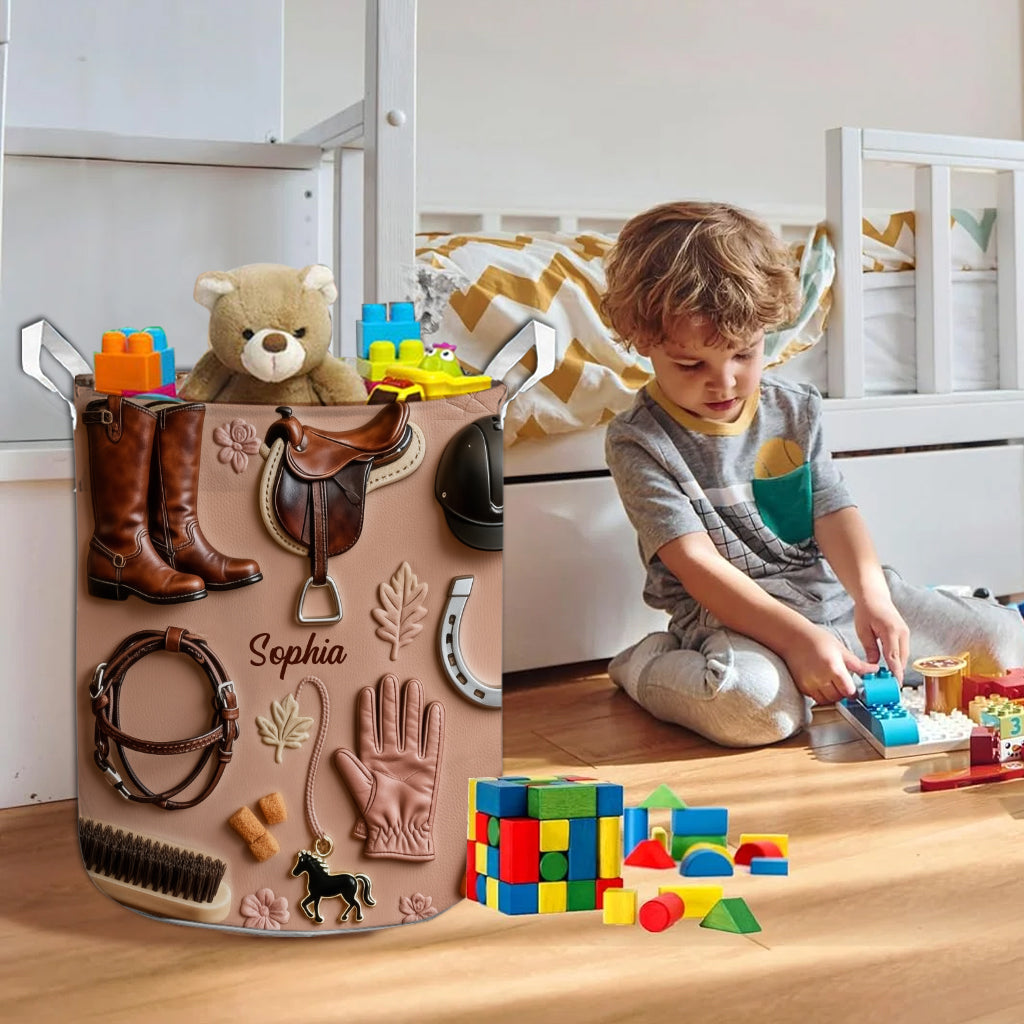 Love Horses - Personalized Horse Storage Basket