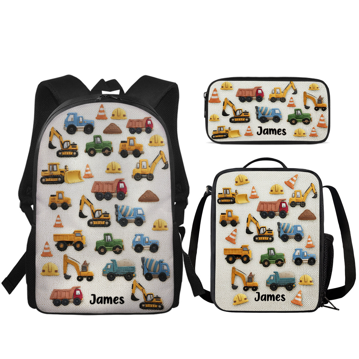 Unique Gifts For Children - Personalized Kid Backpack Lunch Bag Pencil Case Set