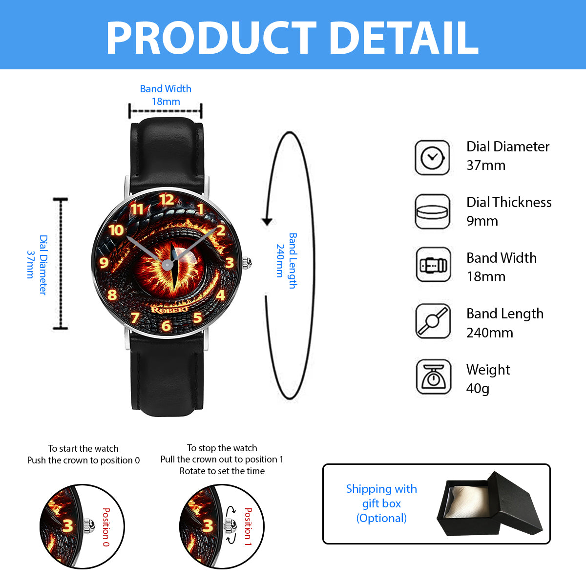 Dragon Eye – Personalisierte Drachenhanduhr