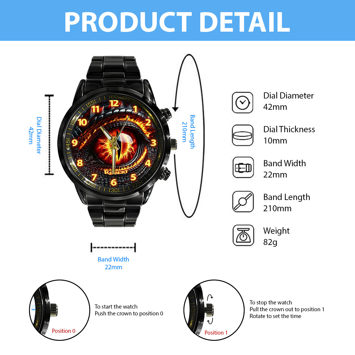 Dragon Eye – Personalisierte Drachenhanduhr