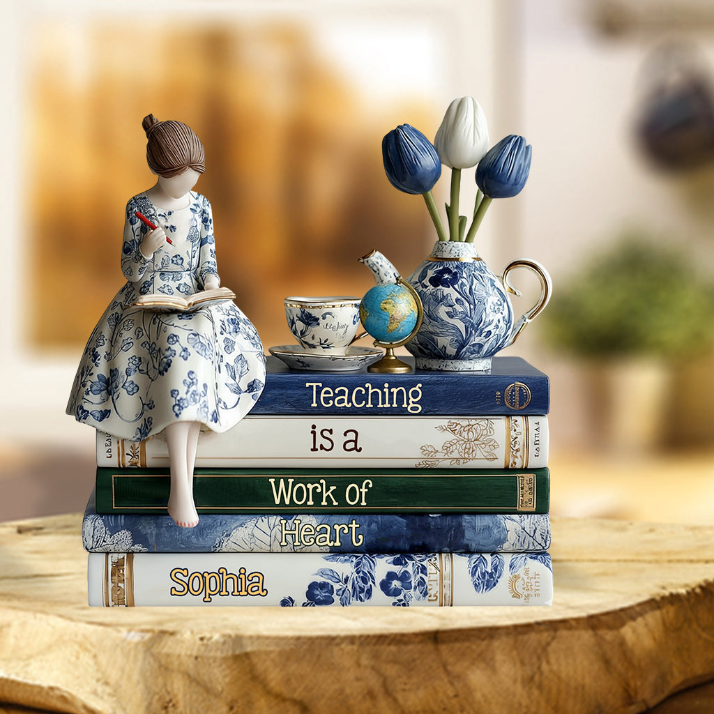 Teaching Is a Work of Heart - Personalized Teacher Custom Shaped Acrylic Plaque