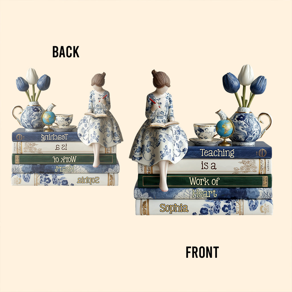 Teaching Is a Work of Heart - Personalized Teacher Custom Shaped Acrylic Plaque