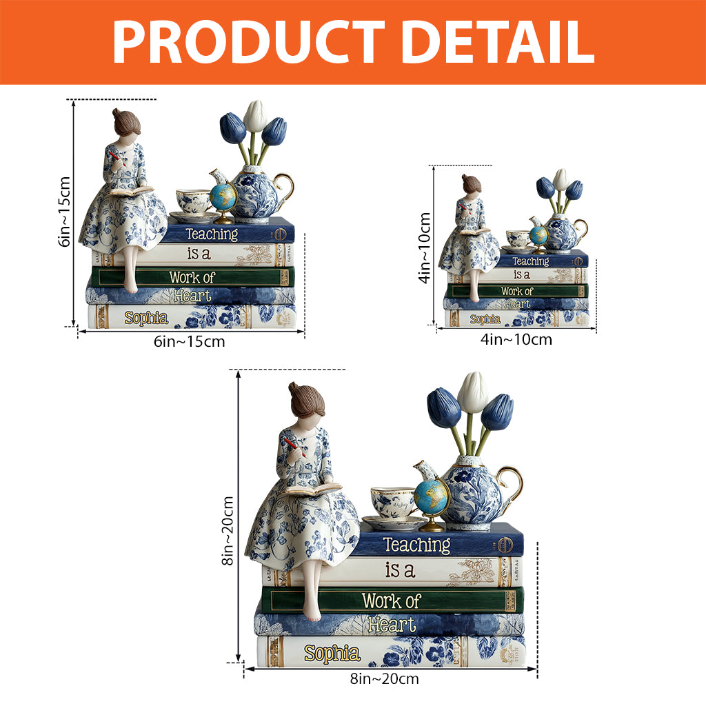 Teaching Is a Work of Heart - Personalized Teacher Custom Shaped Acrylic Plaque