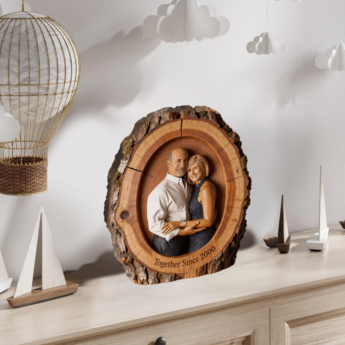 I'm Yours No Returns Or Refunds - Personalized Couple Custom Shaped Wood Plaque