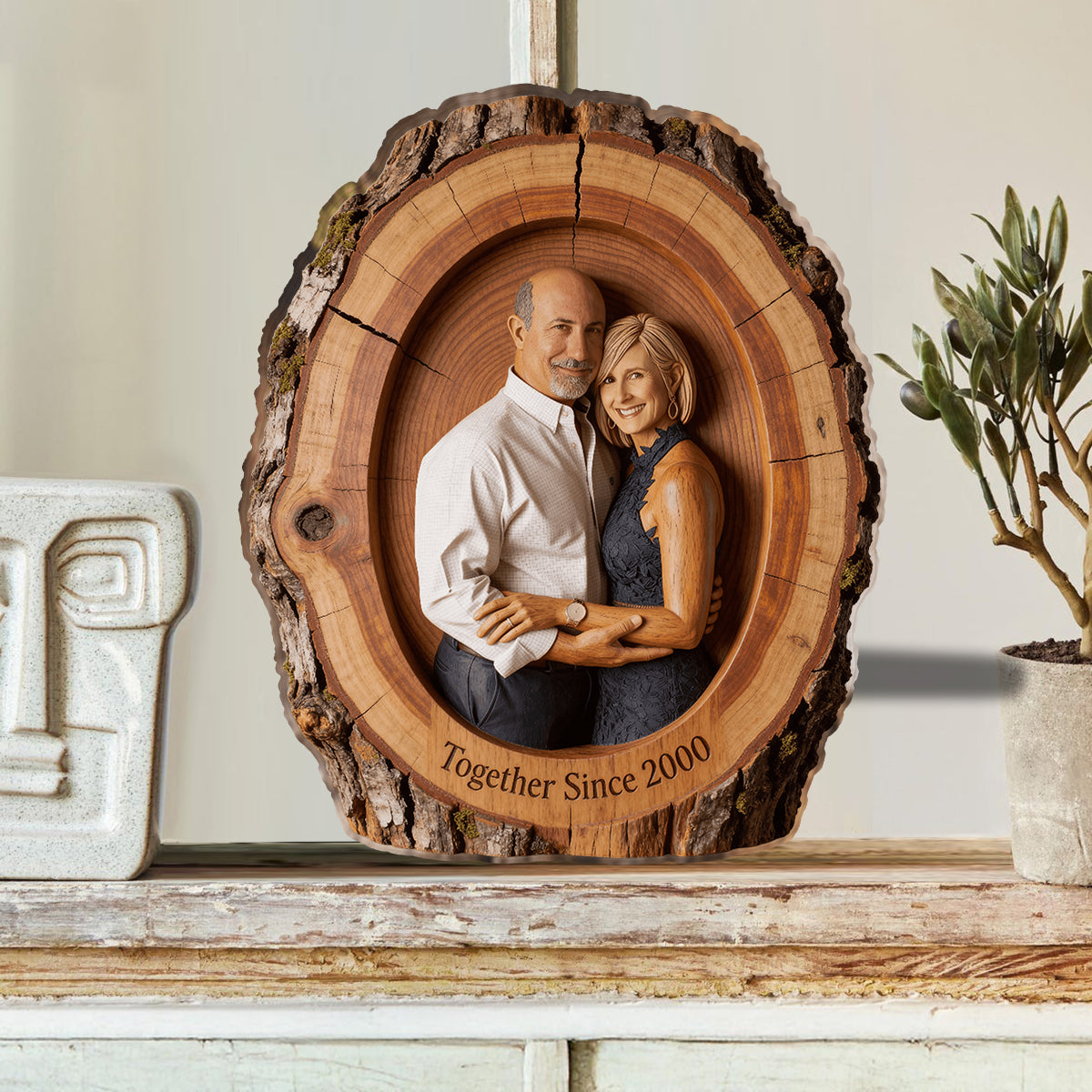 I'm Yours No Returns Or Refunds - Personalized Couple Custom Shaped Wood Plaque