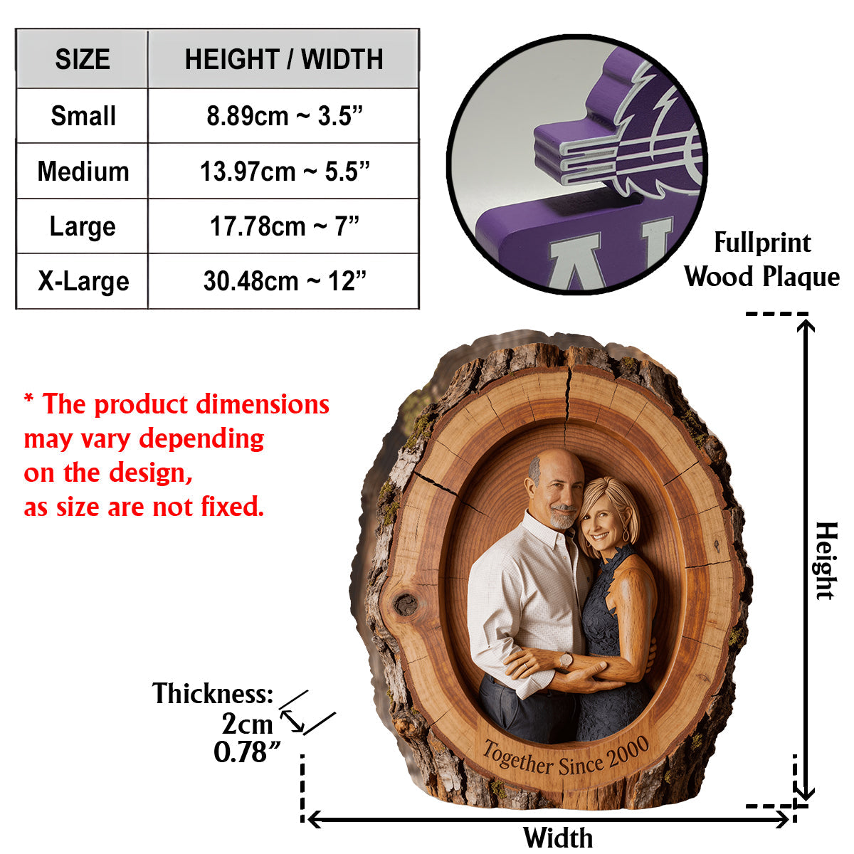 I'm Yours No Returns Or Refunds - Personalized Couple Custom Shaped Wood Plaque