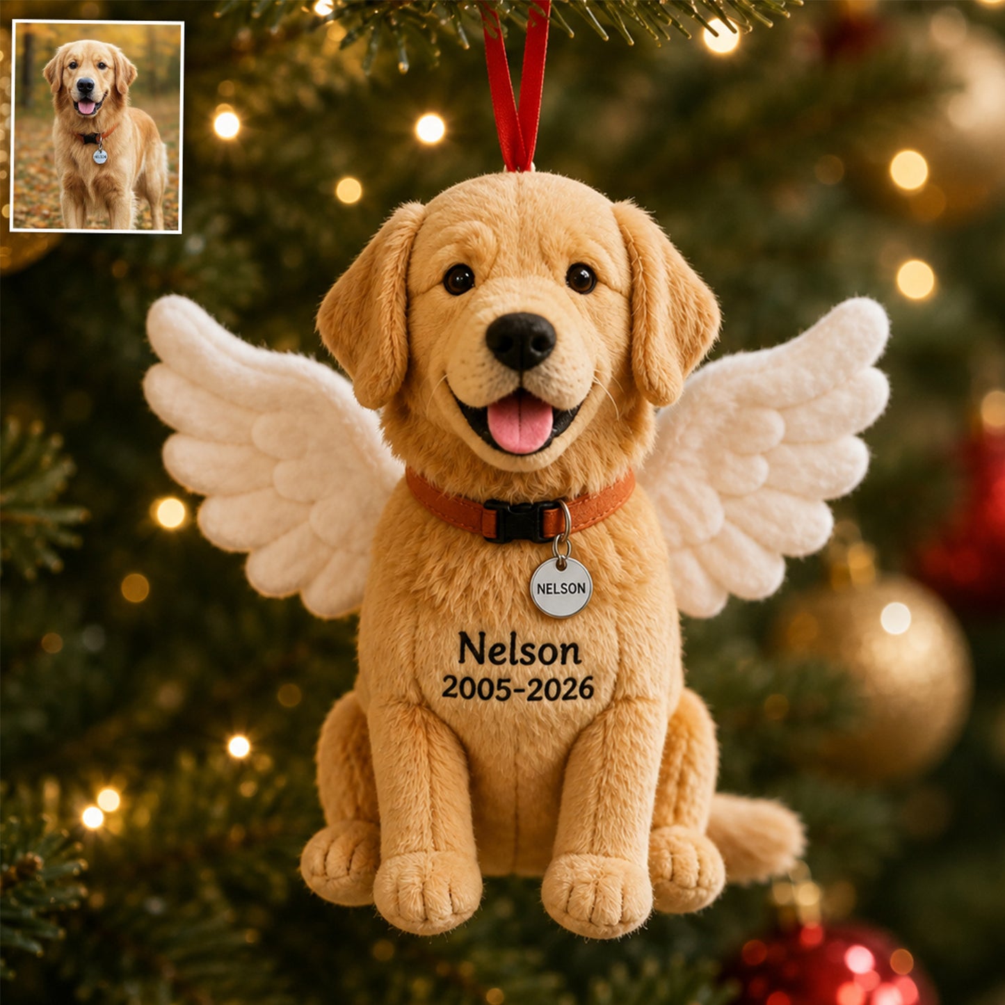 I'm Always With You - Personalized Dog Plush Ornament