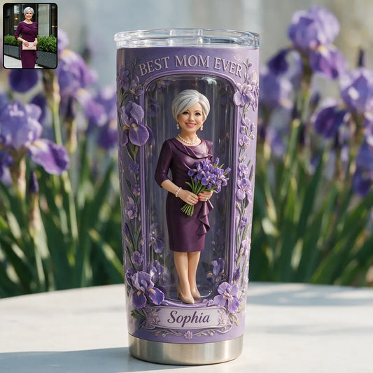 Gift For Her, Custom From Any Photo, Any Flower - Personalized Self Love Tumbler
