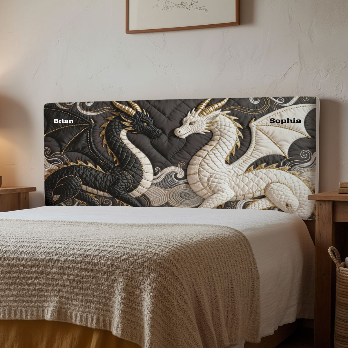 You & Me We Got This - Personalized Dragon Headboard Slipcover
