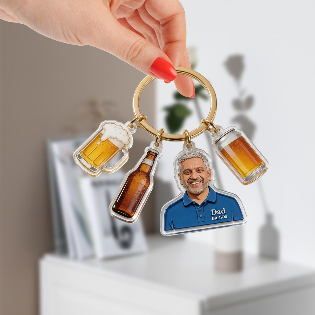 Alcoholic Beverage Fan, Beer, Cocktail, Whiskey, Wine... Lovers - Personalized Alcoholic beverage Premium Keychain With Charms